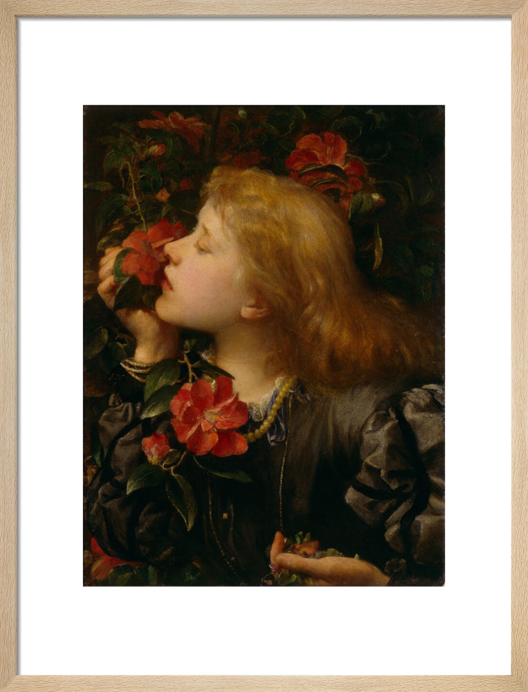 Ellen terry ('choosing') portrait print (art print, medium, natural frame)