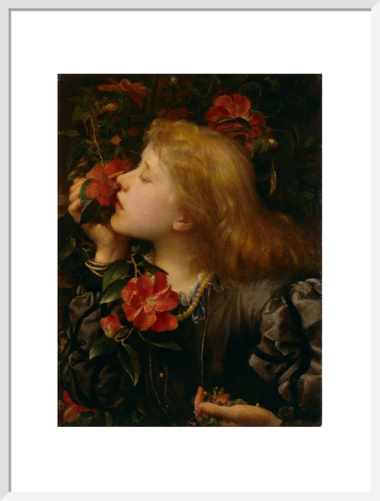 Ellen terry ('choosing') portrait print (art print, large, white frame)