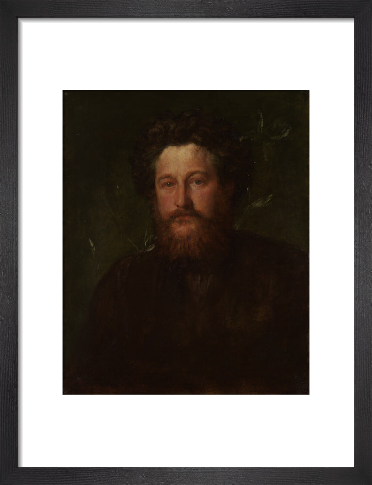 William morris portrait print (art print, small, black frame)