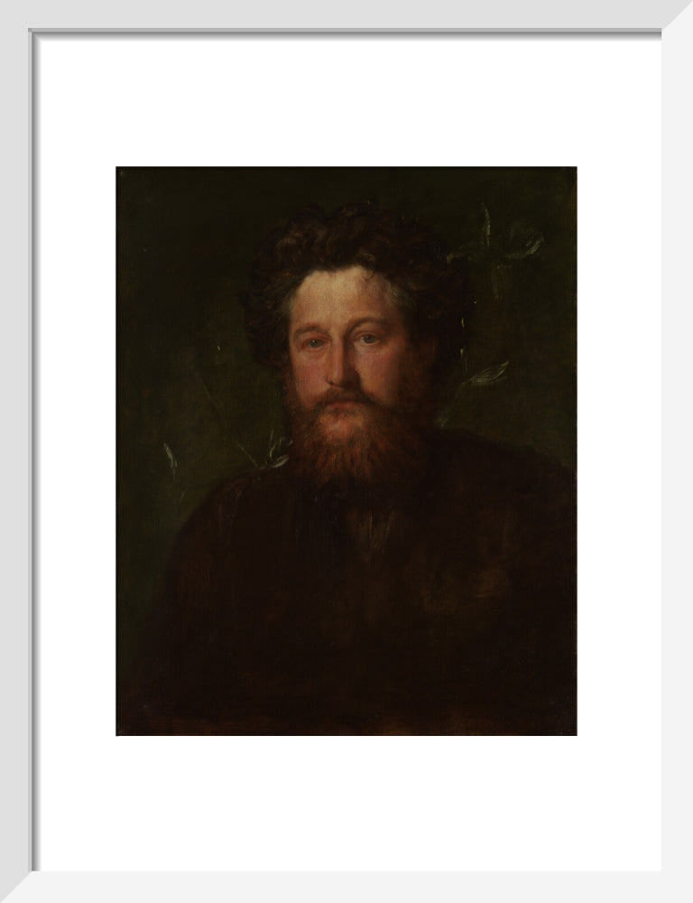 William morris portrait print (art print, small, white frame)