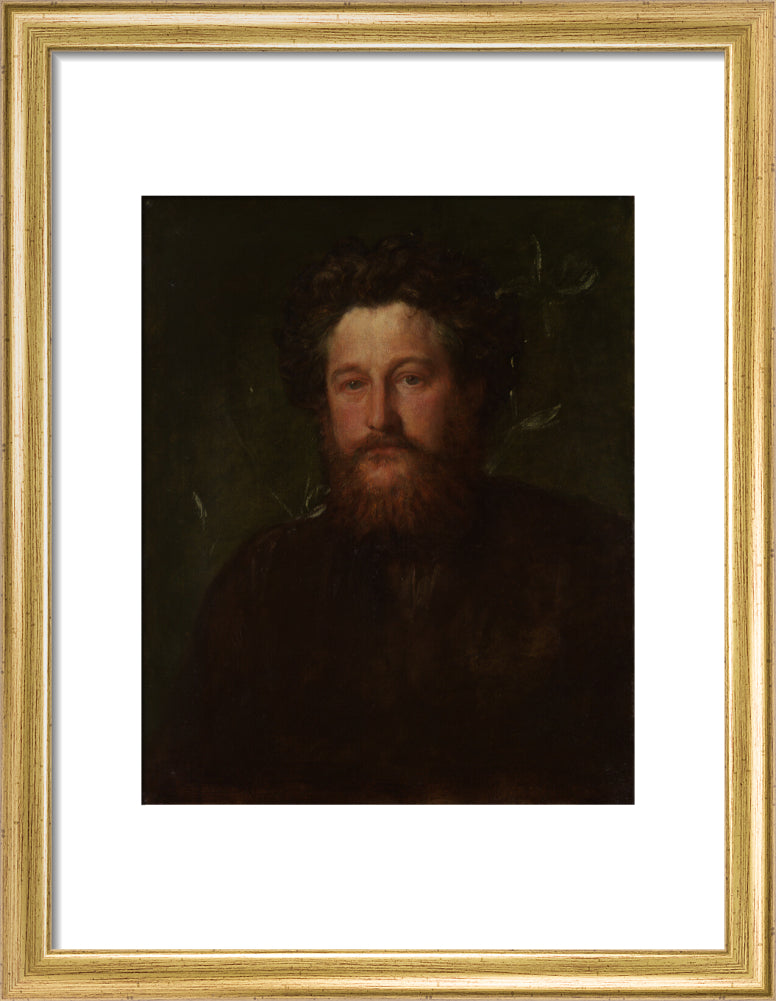 William morris portrait print (art print, small, gold frame)