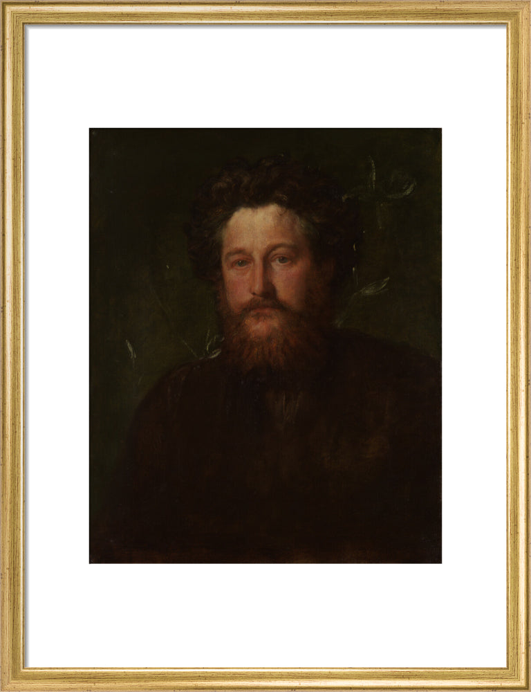 William morris portrait print (art print, medium, gold frame)