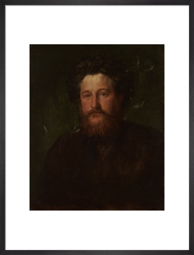 William morris portrait print (art print, large, black frame)
