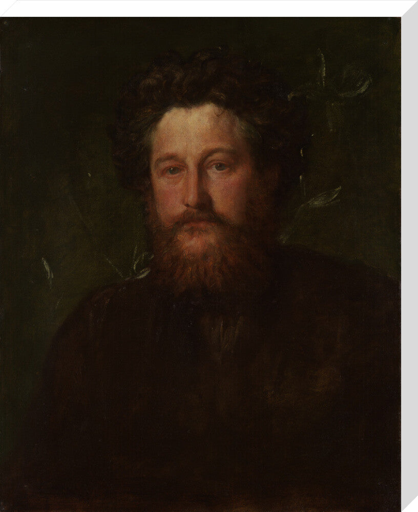 William morris portrait print (stretched canvas, large, no frame)