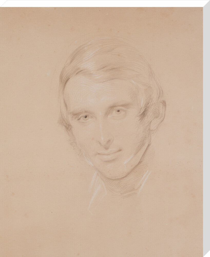 John ruskin portrait print (stretched canvas, extra large, no frame)