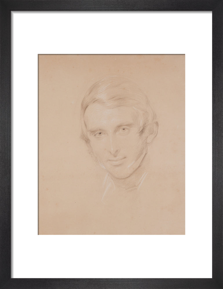 John ruskin portrait print (art print, small, black frame)