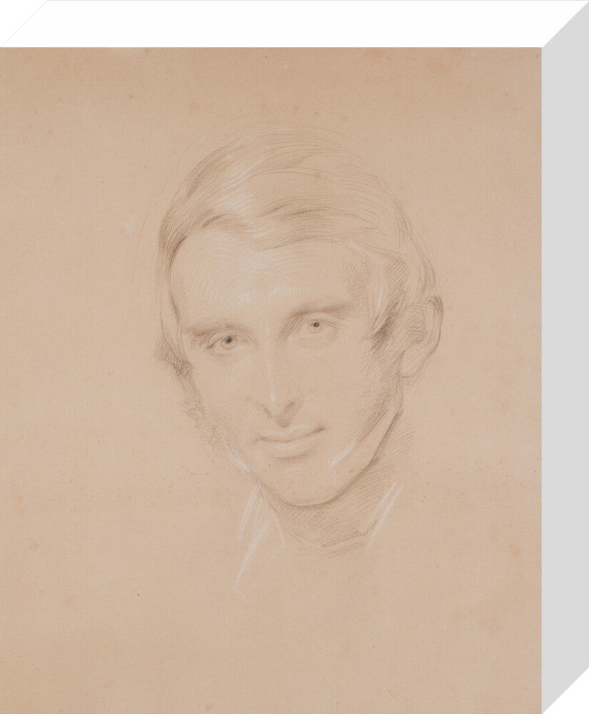 John ruskin portrait print (stretched canvas, small, no frame)