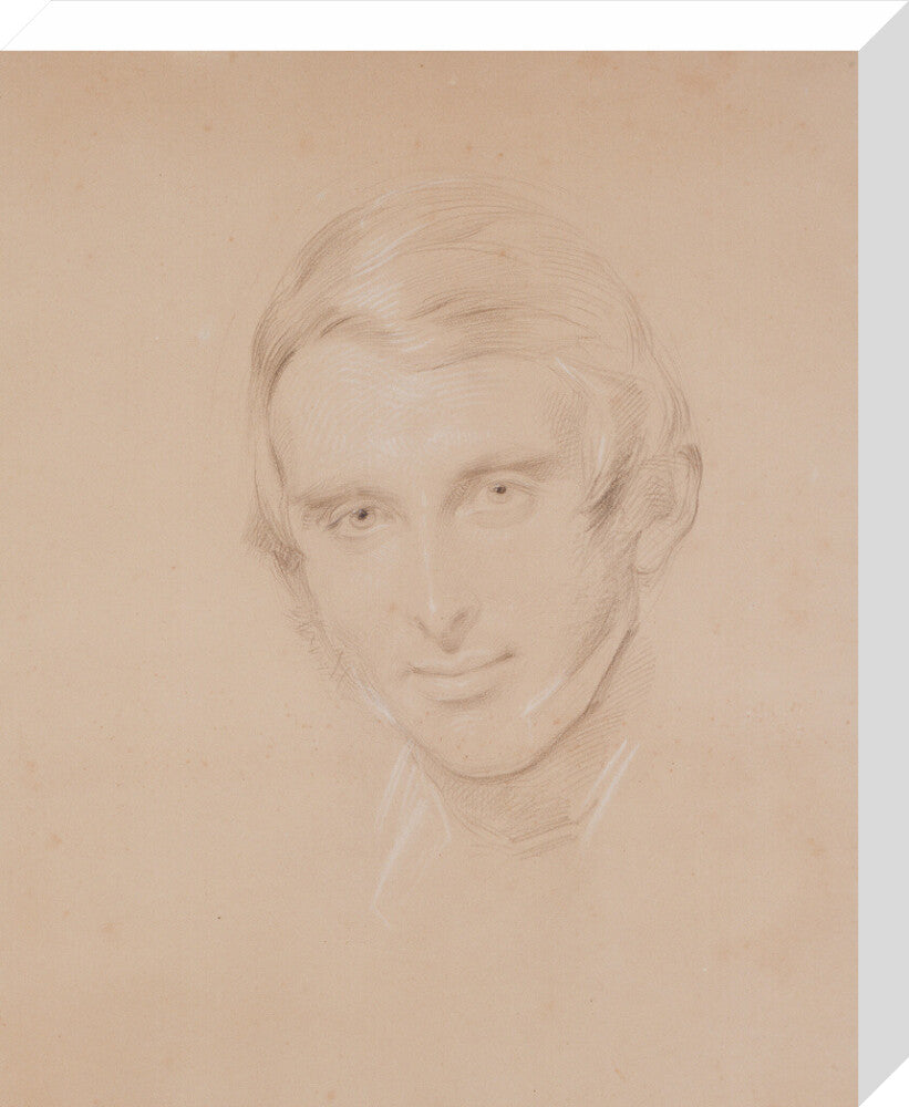 John ruskin portrait print (stretched canvas, medium, no frame)