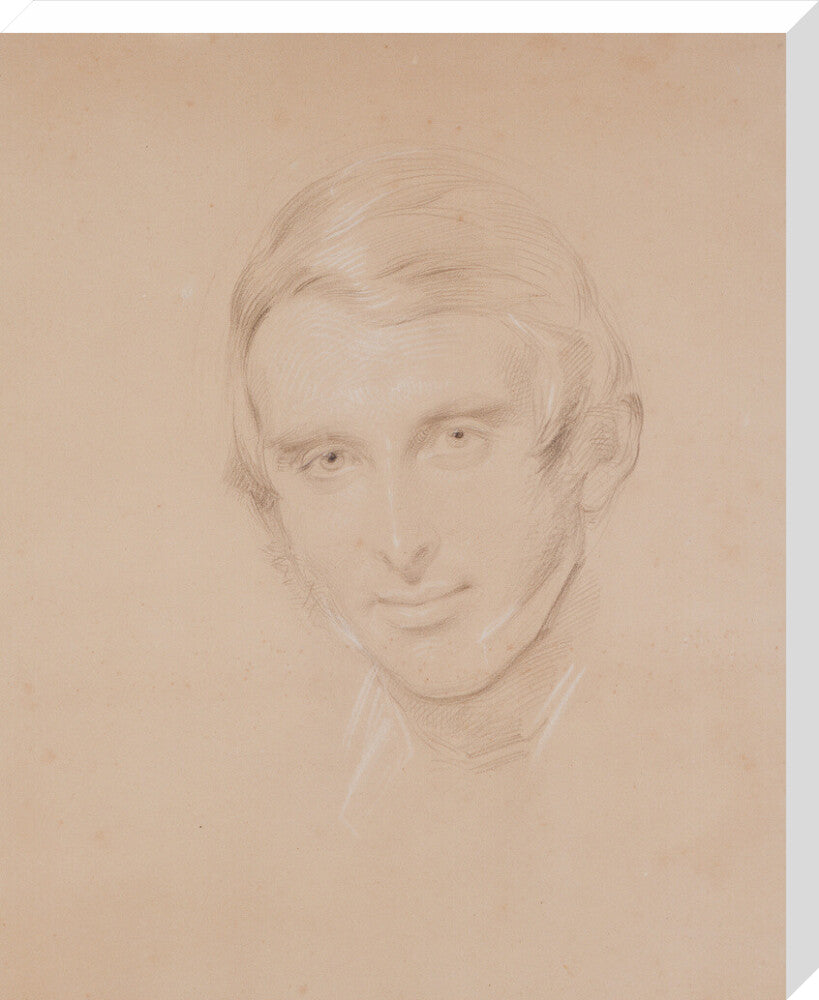 John ruskin portrait print (stretched canvas, large, no frame)