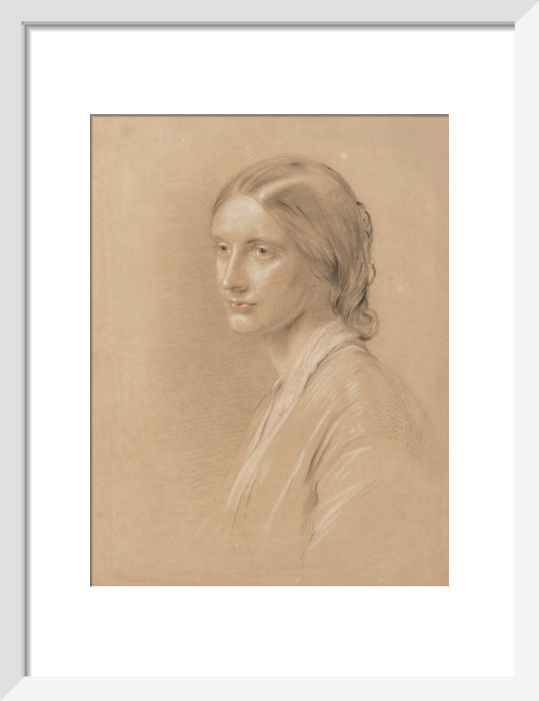 Josephine butler portrait print (art print, small, white frame)
