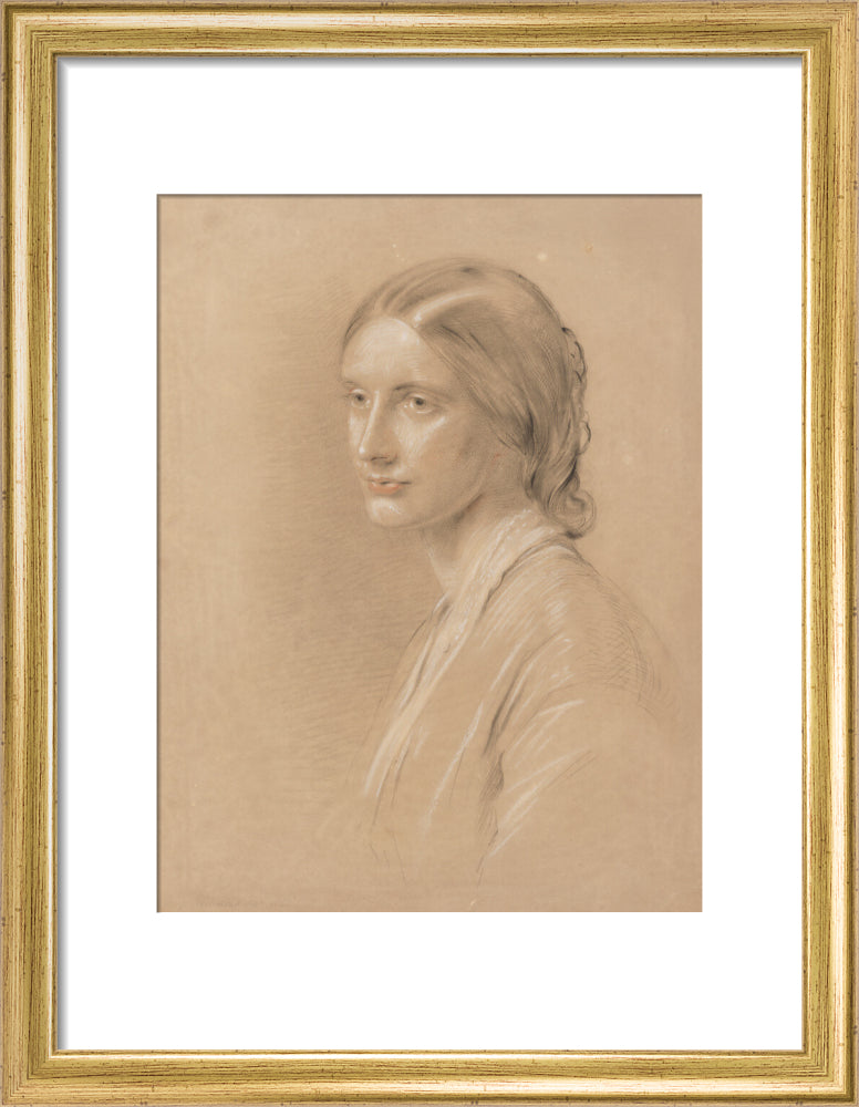Josephine butler portrait print (art print, small, gold frame)