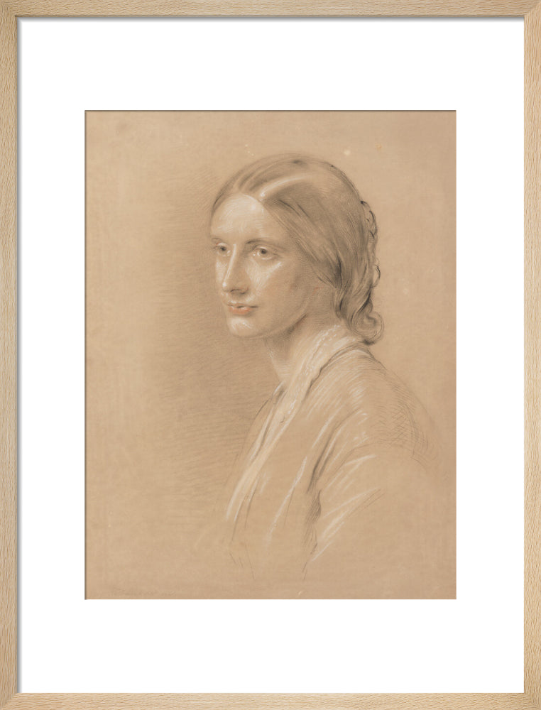 Josephine butler portrait print (art print, medium, natural frame)