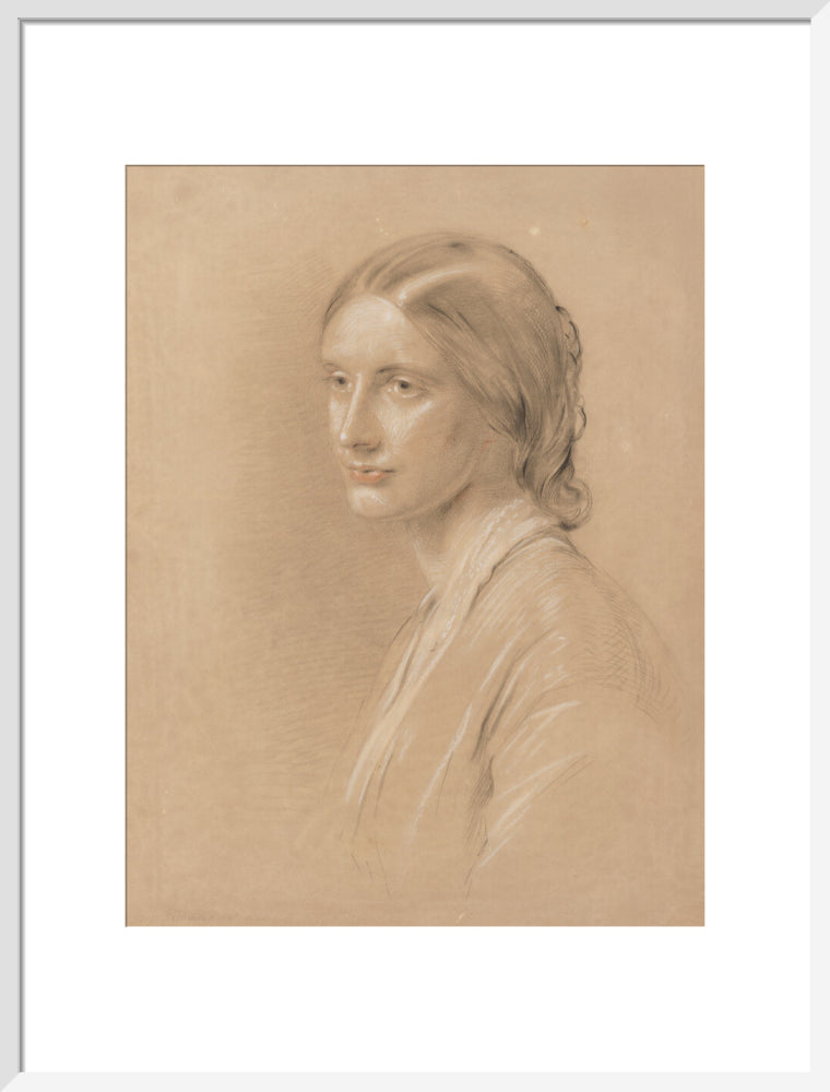 Josephine butler portrait print (art print, large, white frame)
