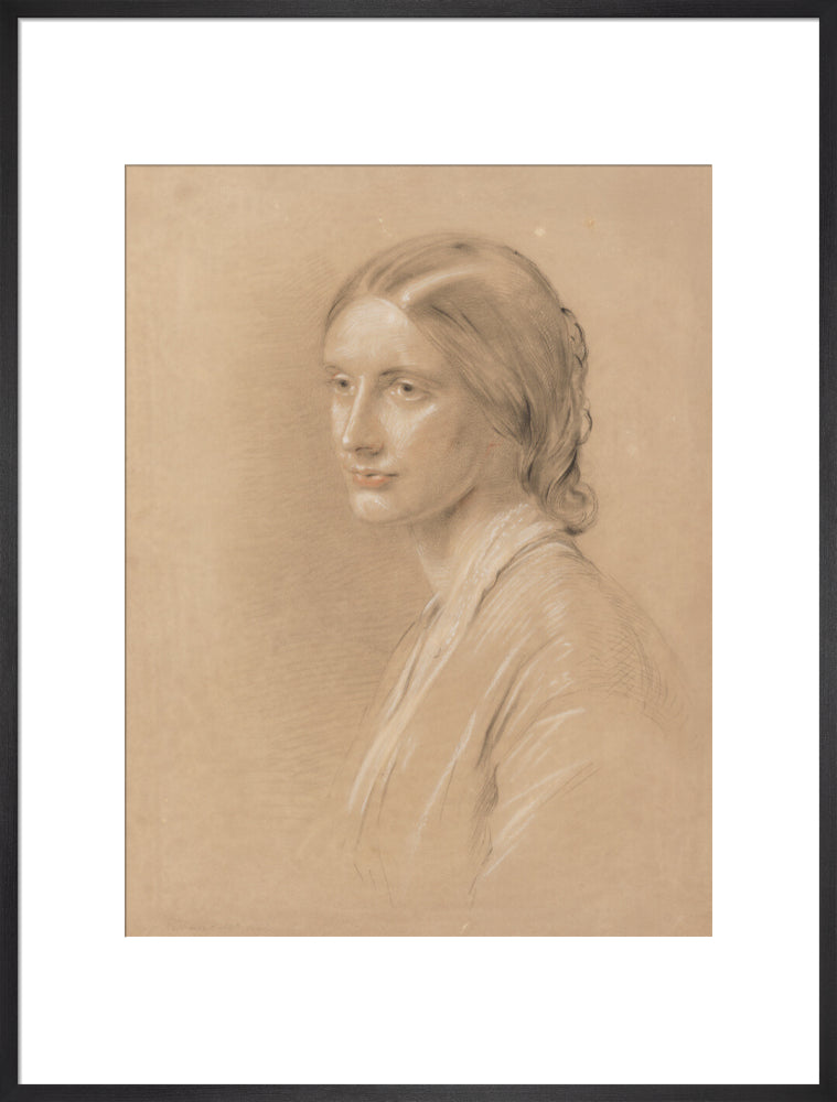Josephine butler portrait print (art print, extra large, black frame)