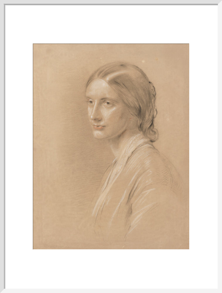 Josephine butler portrait print (art print, extra large, white frame)