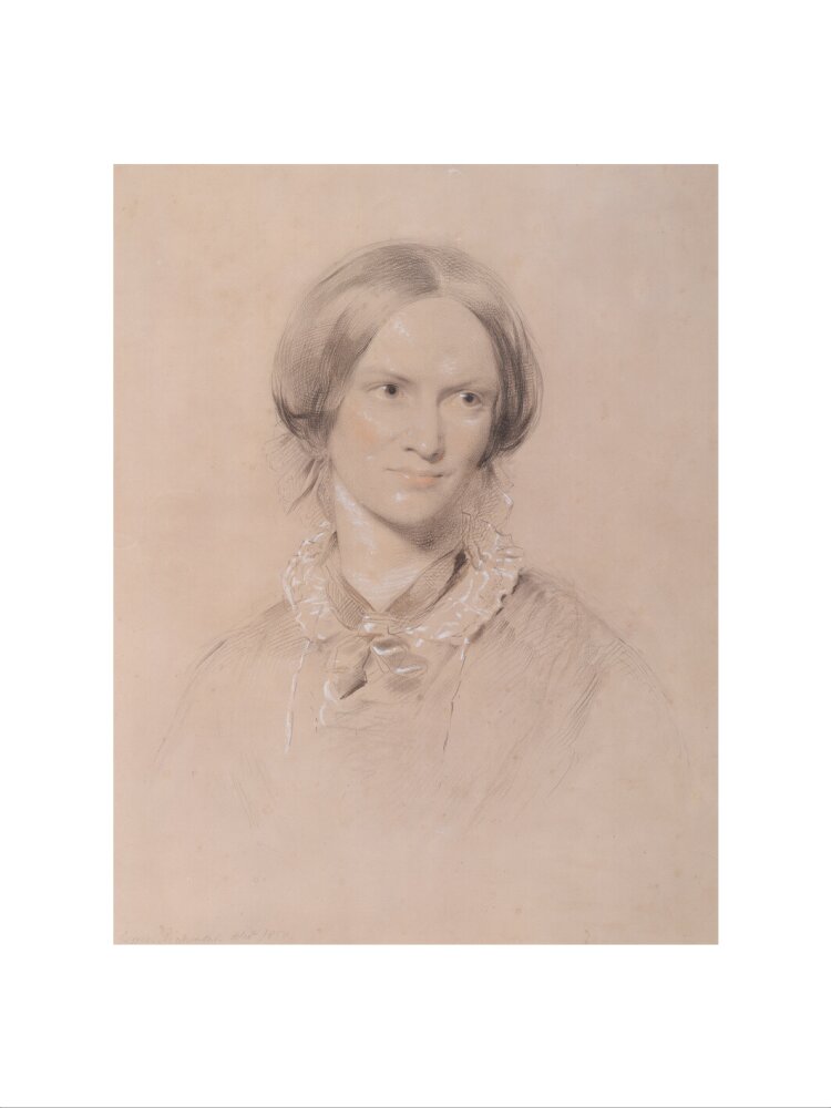 Charlotte brontë portrait print (art print, large, no frame frame)