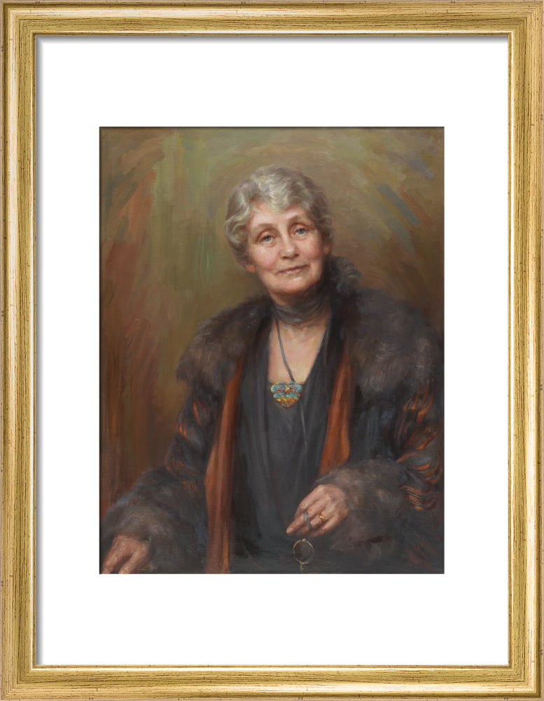 Emmeline pankhurst portrait print (art print, small, gold frame)