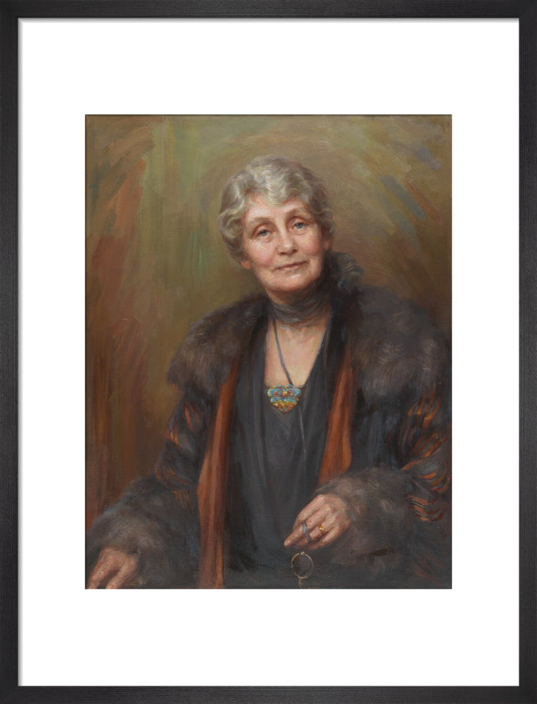 Emmeline pankhurst portrait print (art print, medium, black frame)