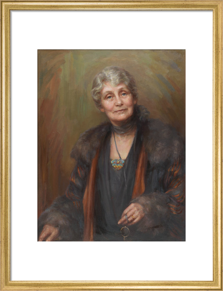 Emmeline pankhurst portrait print (art print, medium, gold frame)