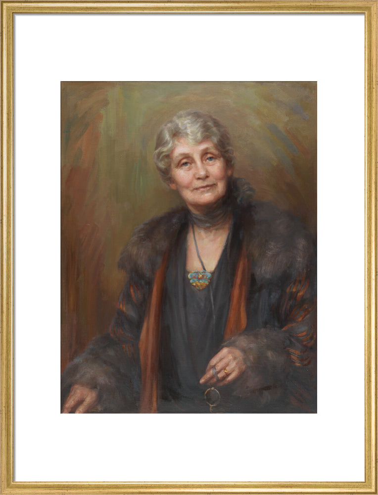 Emmeline pankhurst portrait print (art print, large, gold frame)
