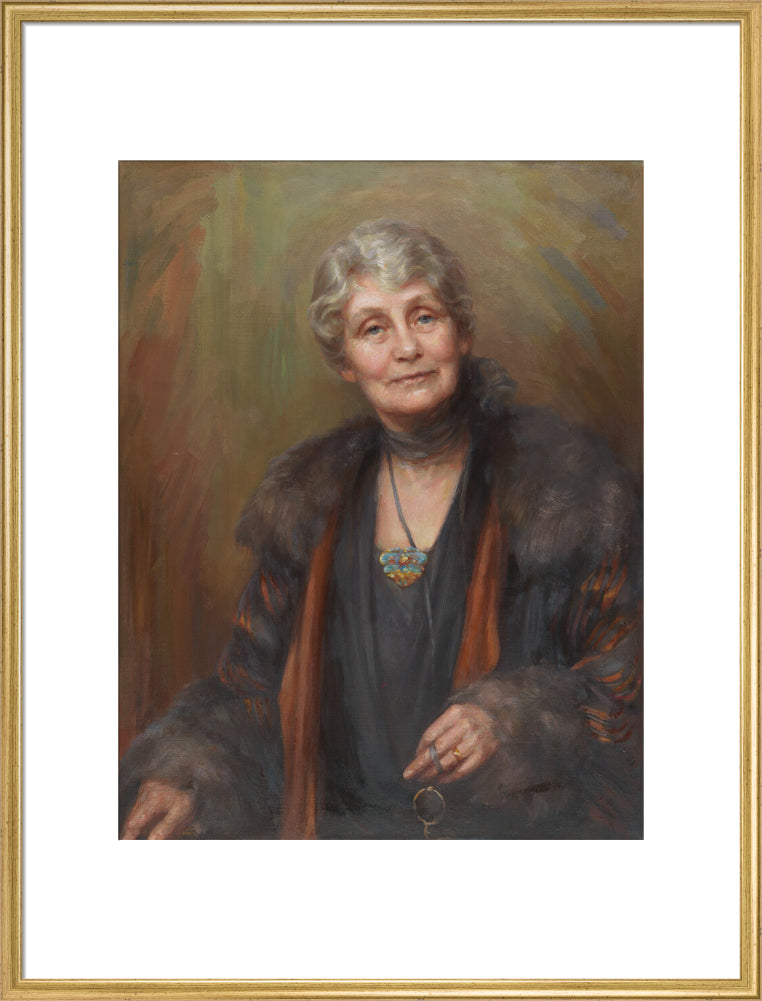 Emmeline pankhurst portrait print (art print, extra large, gold frame)