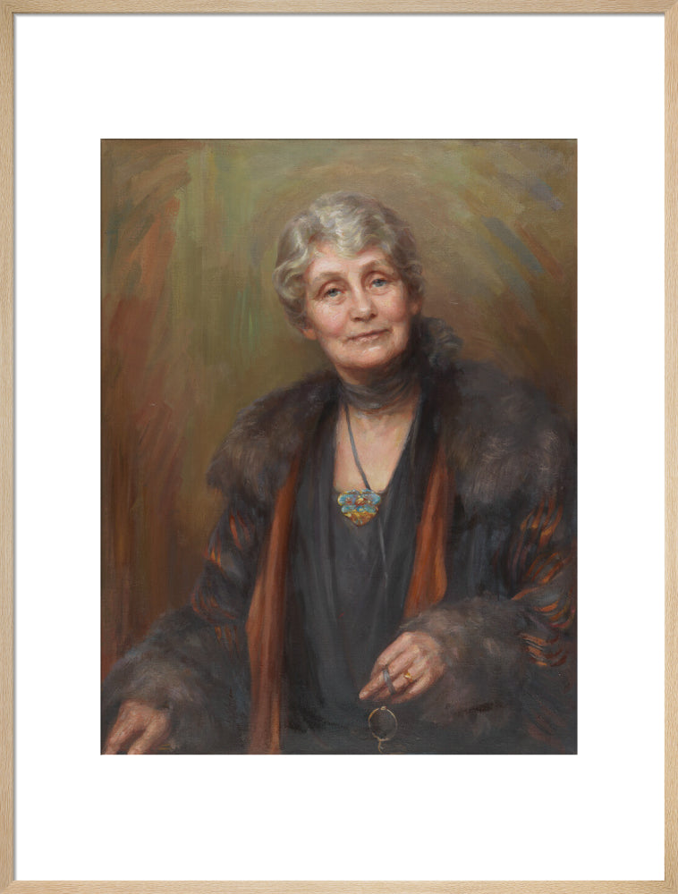 Emmeline pankhurst portrait print (art print, extra large, natural frame)