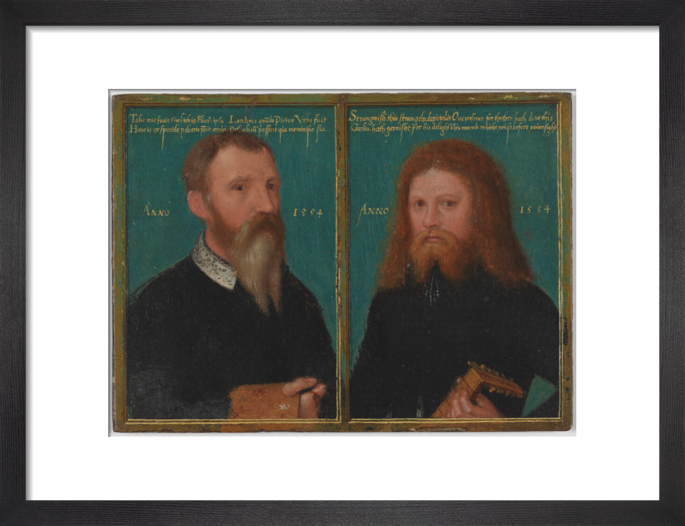 Gerlach flicke; henry strangwish (strangways) portrait print (art print, small, black frame)