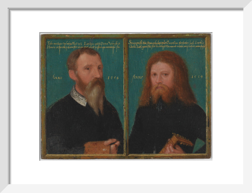 Gerlach flicke; henry strangwish (strangways) portrait print (art print, small, white frame)