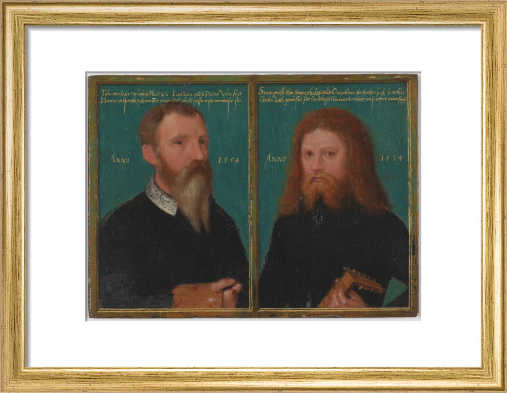 Gerlach flicke; henry strangwish (strangways) portrait print (art print, small, gold frame)