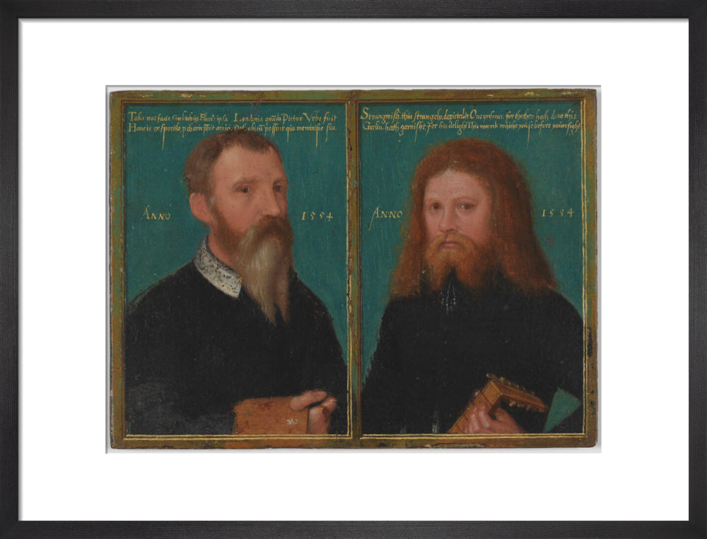 Gerlach flicke; henry strangwish (strangways) portrait print (art print, medium, black frame)