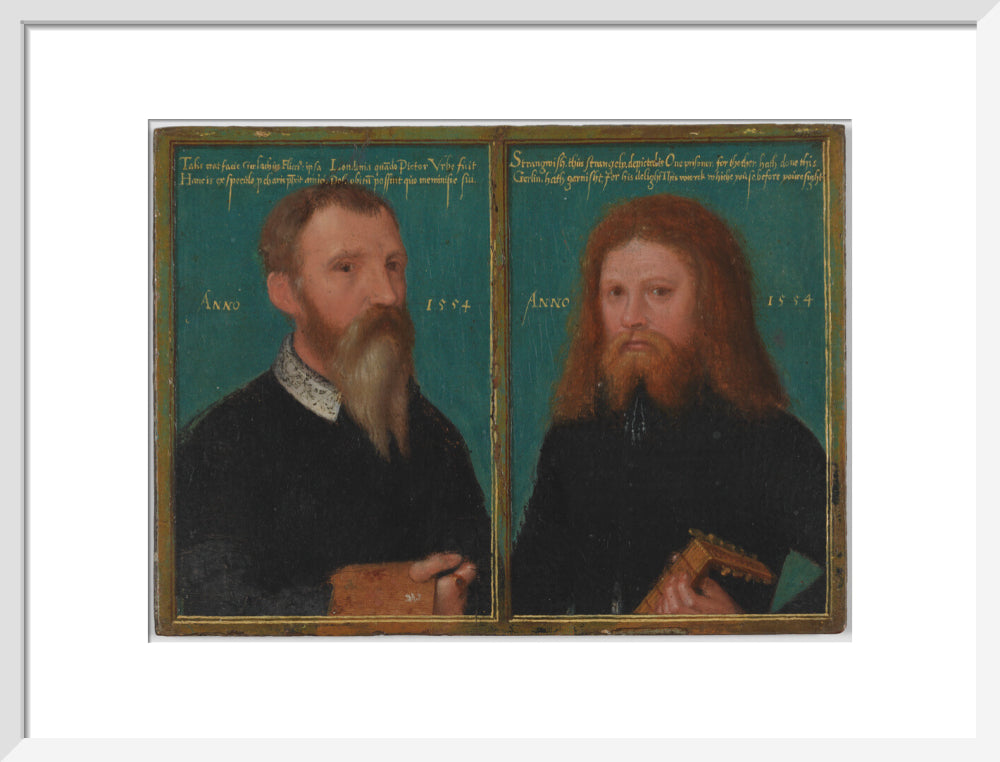 Gerlach flicke; henry strangwish (strangways) portrait print (art print, medium, white frame)