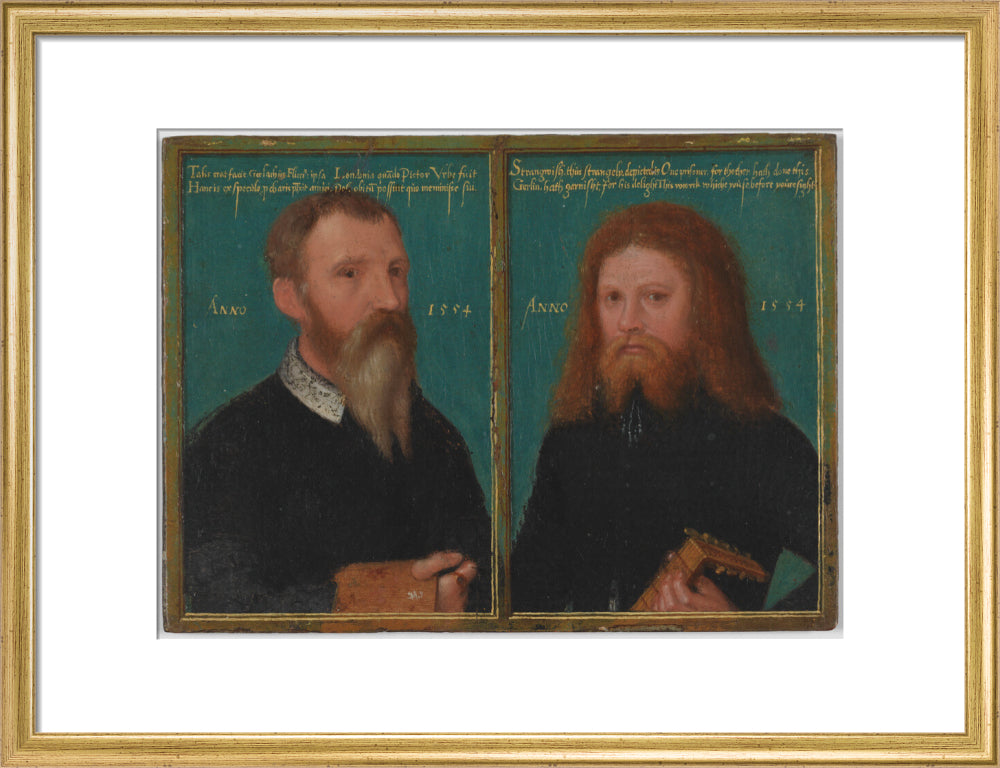 Gerlach flicke; henry strangwish (strangways) portrait print (art print, medium, gold frame)