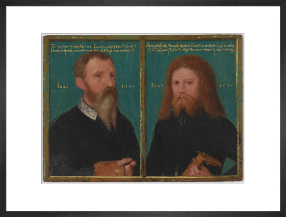 Gerlach flicke; henry strangwish (strangways) portrait print (art print, large, black frame)
