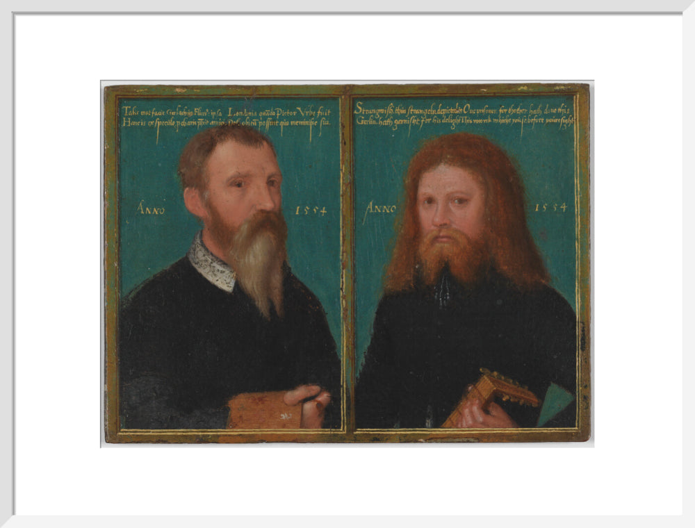 Gerlach flicke; henry strangwish (strangways) portrait print (art print, large, white frame)