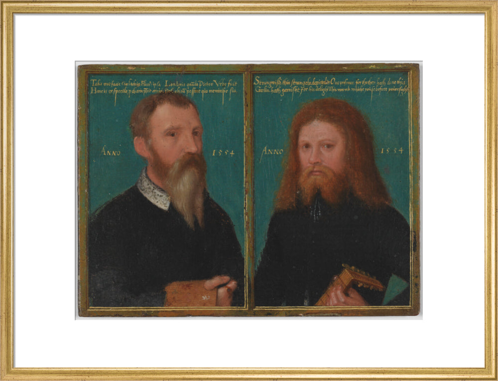Gerlach flicke; henry strangwish (strangways) portrait print (art print, large, gold frame)