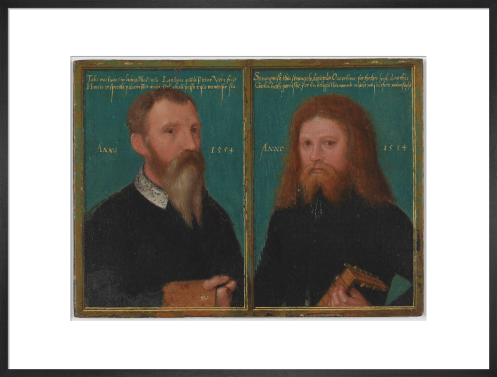 Gerlach flicke; henry strangwish (strangways) portrait print (art print, extra large, black frame)