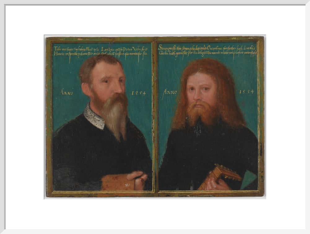 Gerlach flicke; henry strangwish (strangways) portrait print (art print, extra large, white frame)