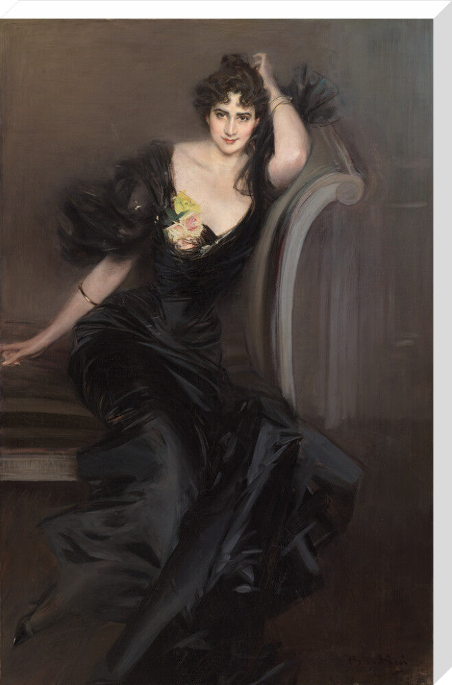 Gertrude elizabeth (née blood), lady colin campbell portrait print (stretched canvas, extra large, no frame)