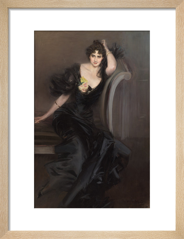 Gertrude elizabeth (née blood), lady colin campbell portrait print (art print, small, natural frame)