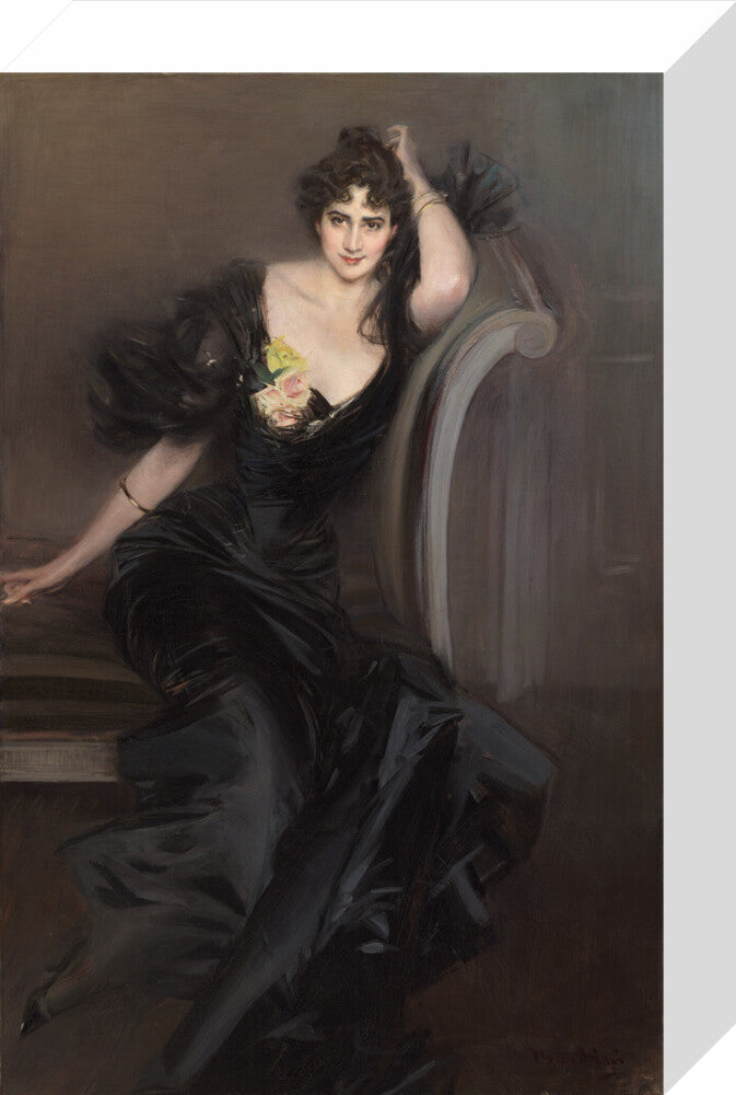 Gertrude elizabeth (née blood), lady colin campbell portrait print (stretched canvas, small, no frame)