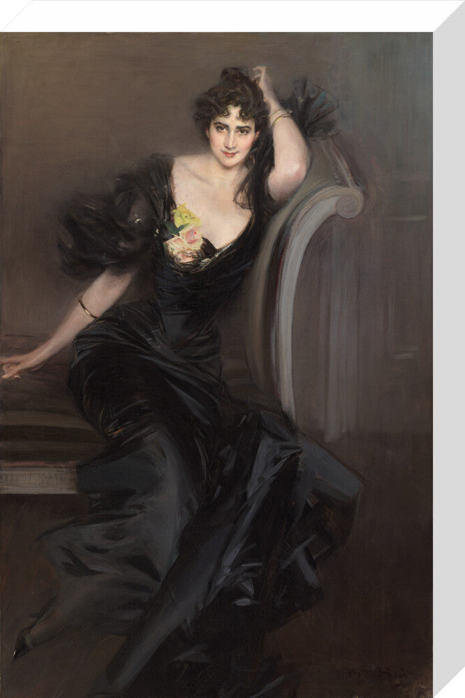 Gertrude elizabeth (née blood), lady colin campbell portrait print (stretched canvas, medium, no frame)