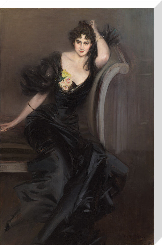 Gertrude elizabeth (née blood), lady colin campbell portrait print (stretched canvas, large, no frame)