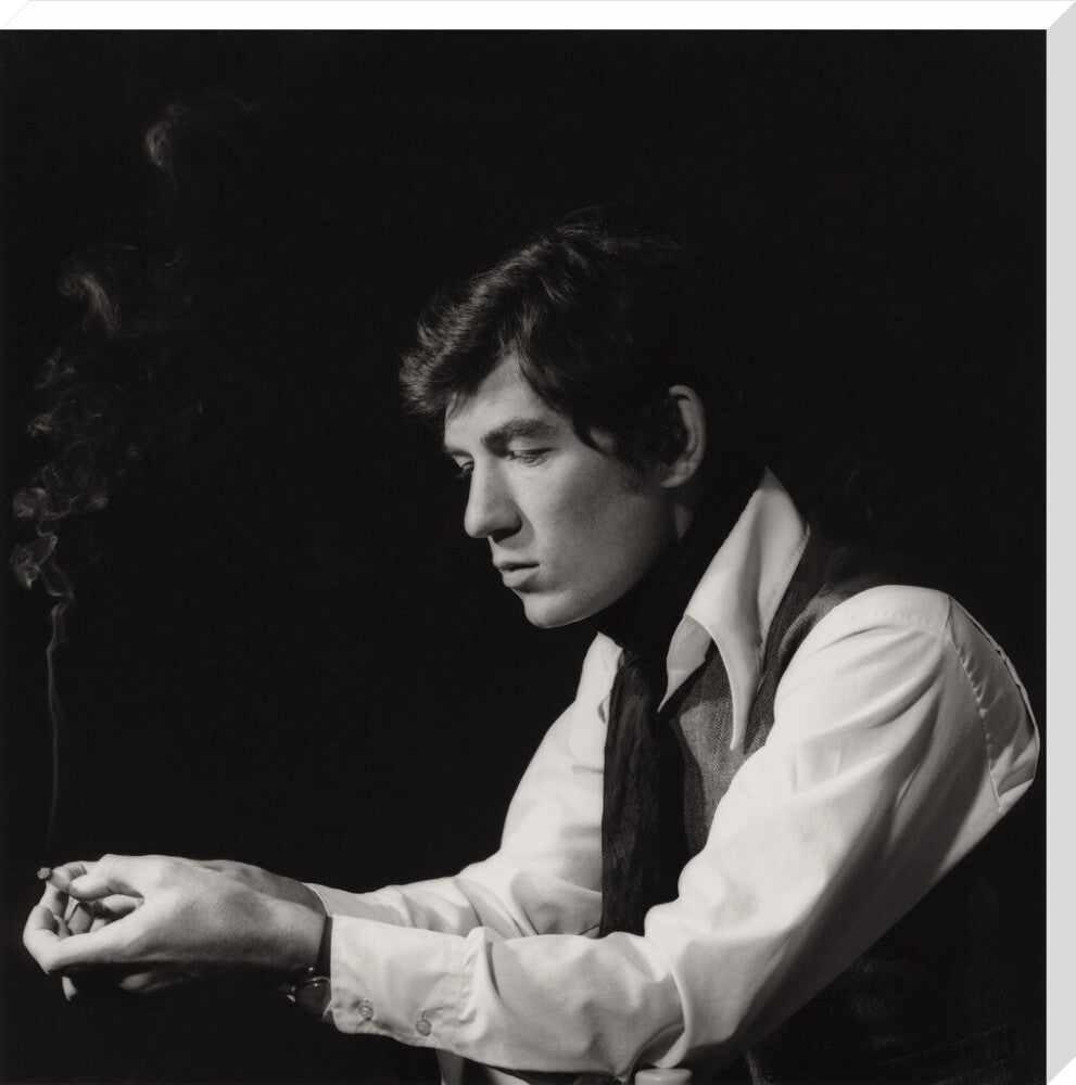 Ian mckellen portrait print (stretched canvas, extra large, no frame)