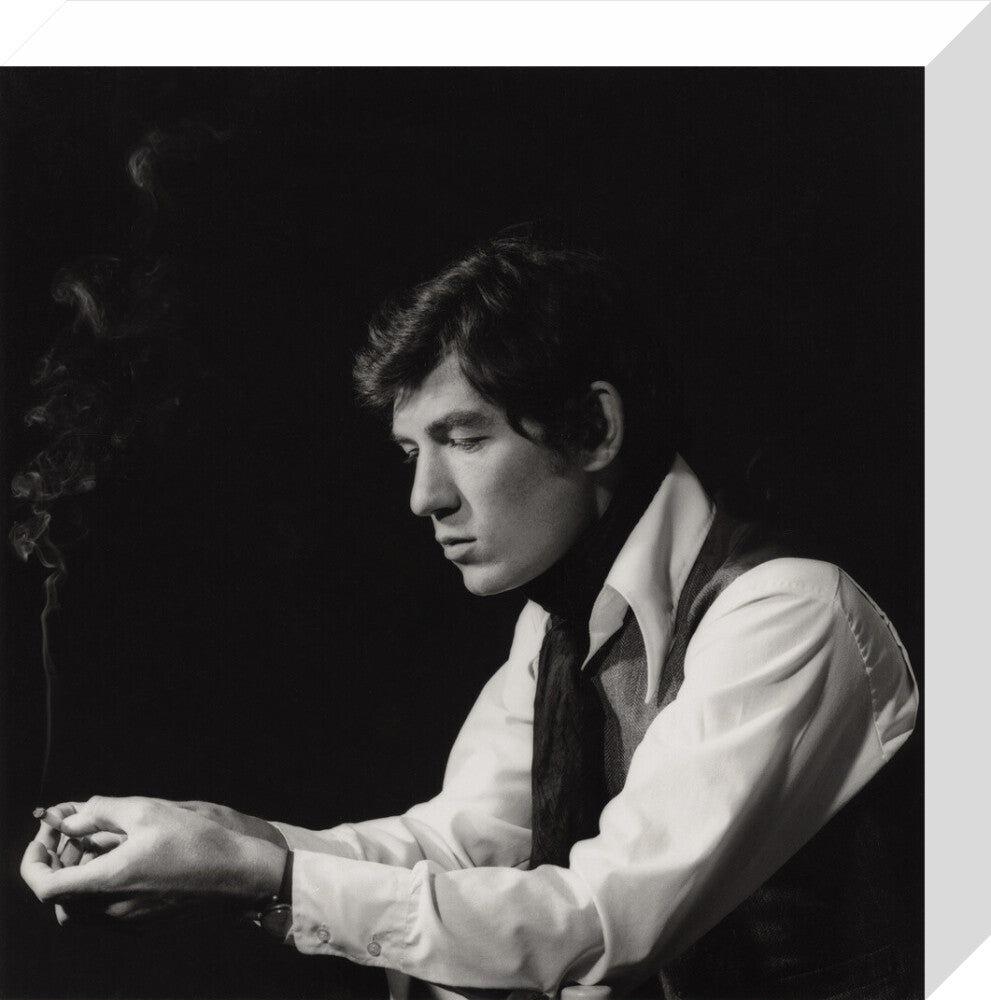 Ian mckellen portrait print (stretched canvas, small, no frame)