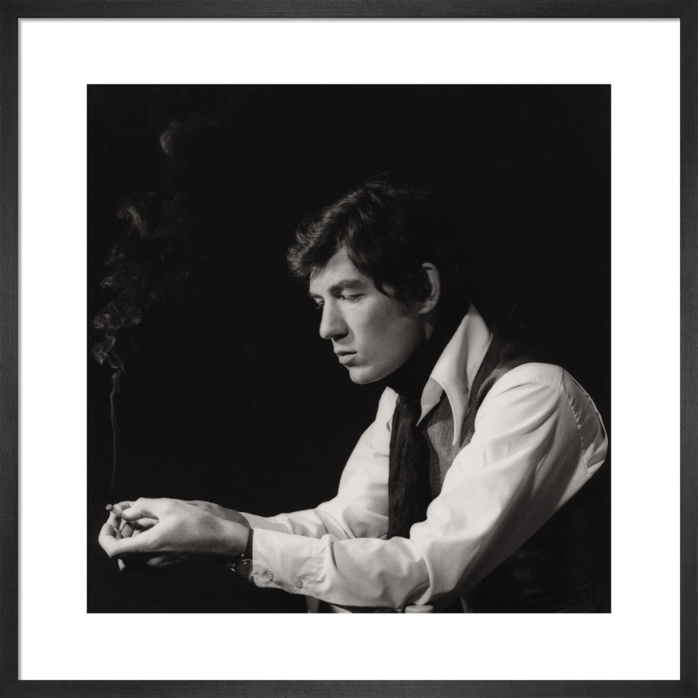 Ian mckellen portrait print (art print, medium, black frame)