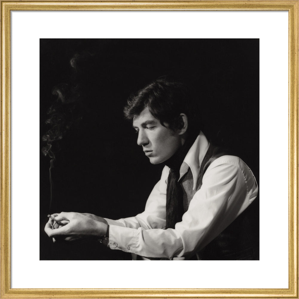 Ian mckellen portrait print (art print, medium, gold frame)