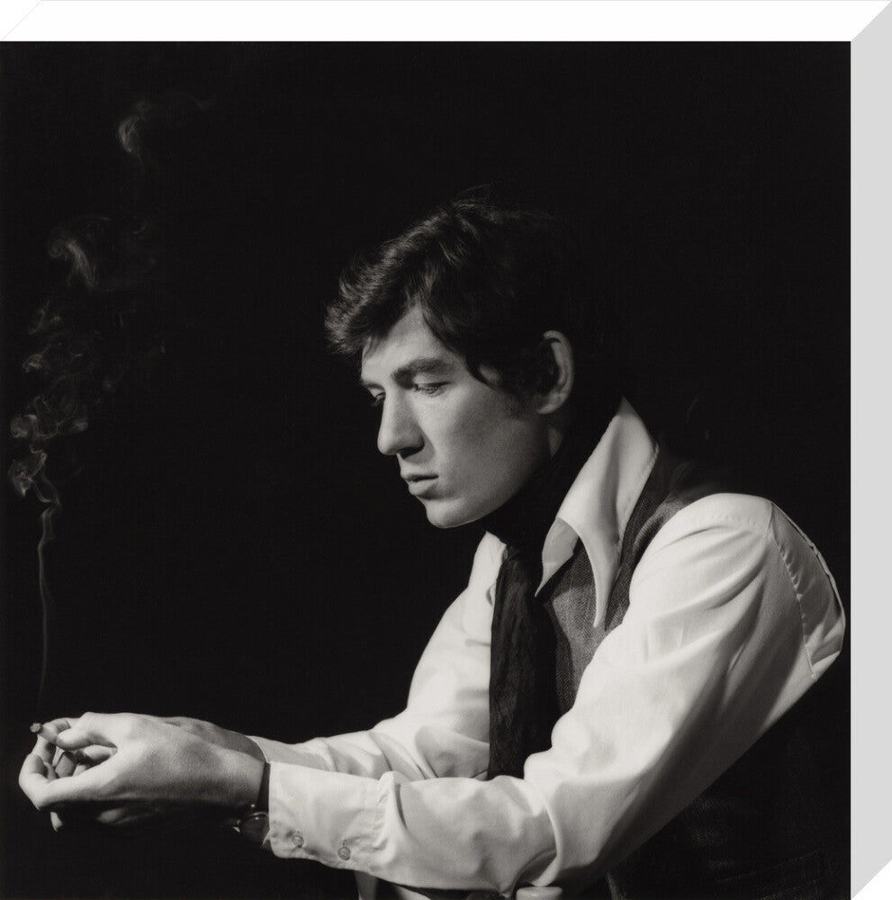 Ian mckellen portrait print (stretched canvas, medium, no frame)