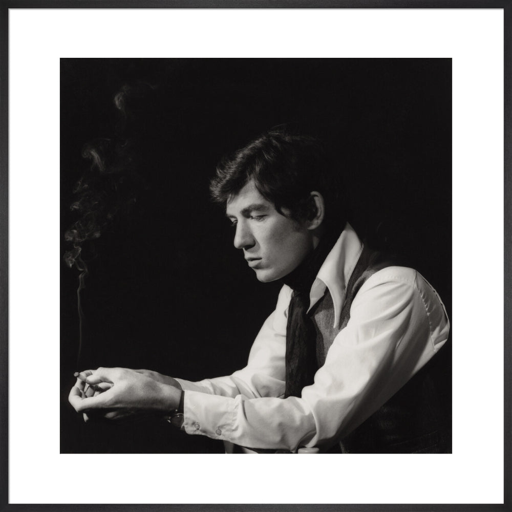 Ian mckellen portrait print (art print, extra large, black frame)