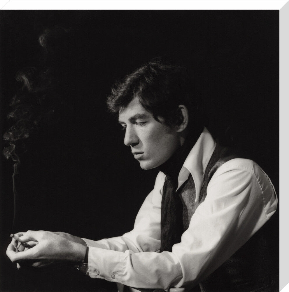 Ian mckellen portrait print (stretched canvas, large, no frame)