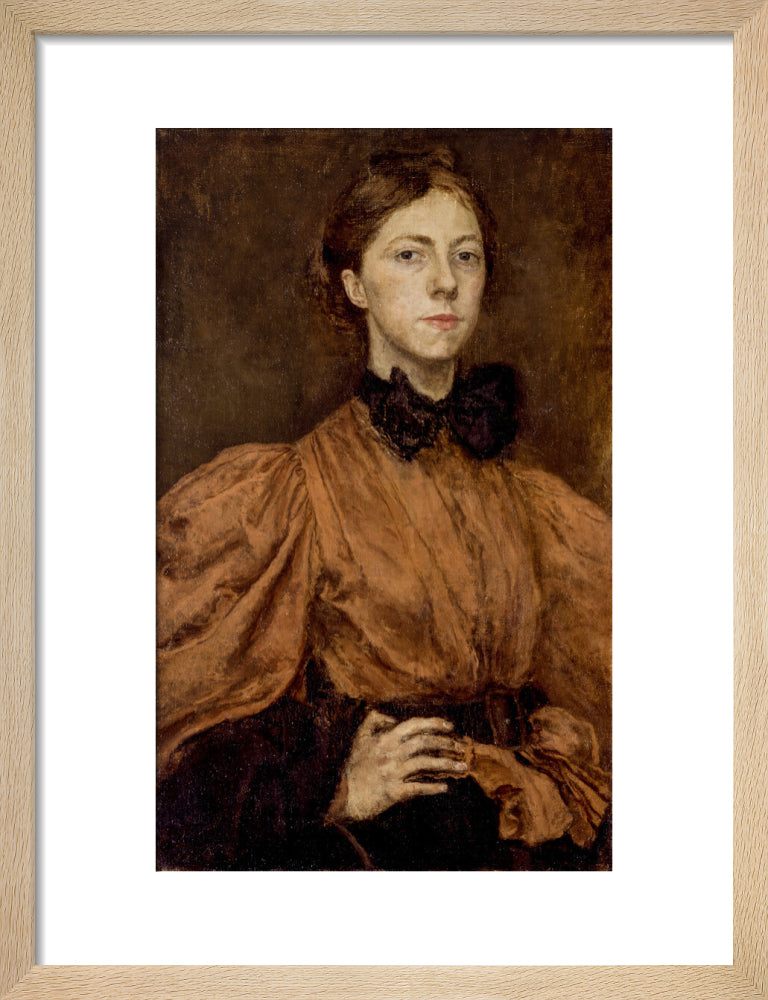 Gwen john portrait print (art print, small, natural frame)